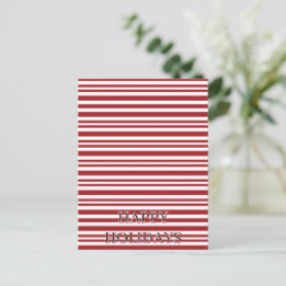 Carte Postale Christmas Candy Cane Stripes