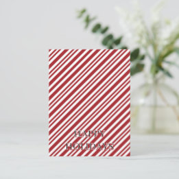 Carte Postale Christmas Candy Cane Stripes