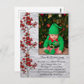 Carte Postale Christmas Card With a Smiling and Happy Baby. (Devant / Derrière)