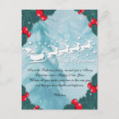 Carte Postale Christmas Card With Santa's Reindeer (Devant)