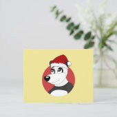 Carte Postale Christmas cartoon with cute panda bear postcard (Debout devant)