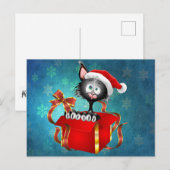 Carte Postale Christmas Cat (Devant / Derrière)