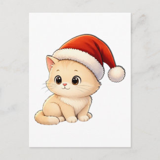 Carte Postale Christmas Cat Greeting Card