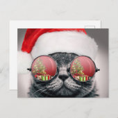 Carte Postale Christmas Cat With Sung (Devant / Derrière)