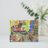 Carte Postale Christmas Cats playing Piano Holiday Card (Debout devant)