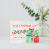 Carte Postale Christmas Covid Virus 2020 Cadeaux Amusant (Debout devant)