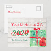 Carte Postale Christmas Covid Virus 2020 Cadeaux Amusant (Devant / Derrière)