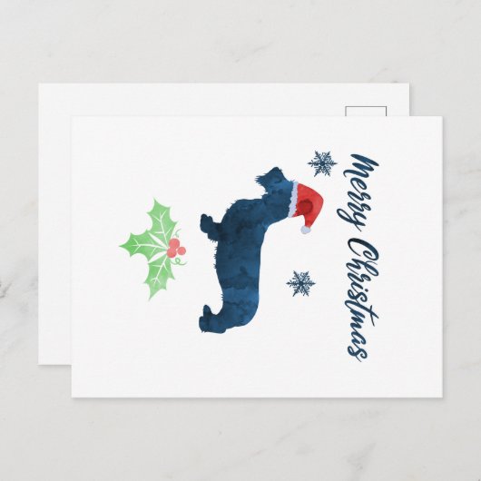 Carte Postale Christmas Dachshund (Devant / Derrière)