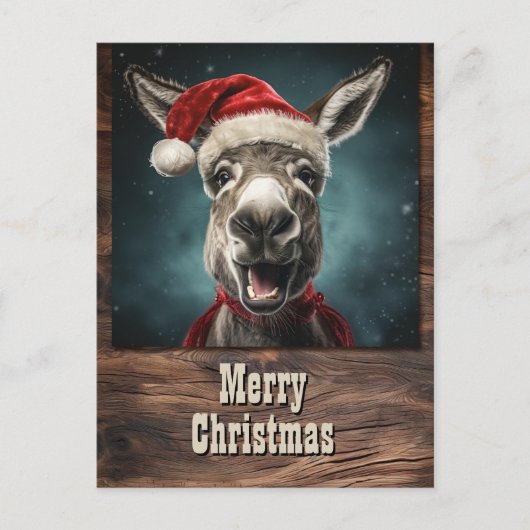 Carte Postale Christmas Donkey (Devant)