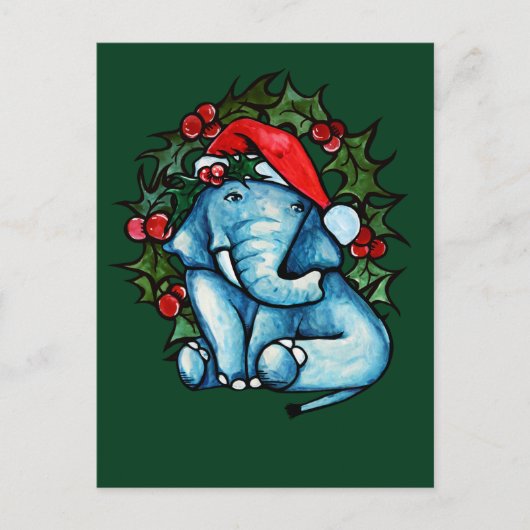 Carte Postale Christmas Elephant (Devant)
