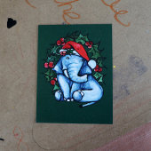 Carte Postale Christmas Elephant