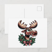 Carte Postale Christmas Elk  (Devant / Derrière)