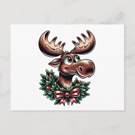 Carte Postale Christmas Elk  (Devant)