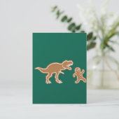 Carte Postale Christmas Gingerbread Dinosaur Cookie Hunt (Debout devant)