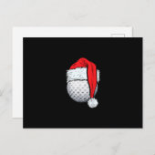Carte Postale Christmas Golf Ball Père Noël T Casquette Funny Sp (Devant / Derrière)