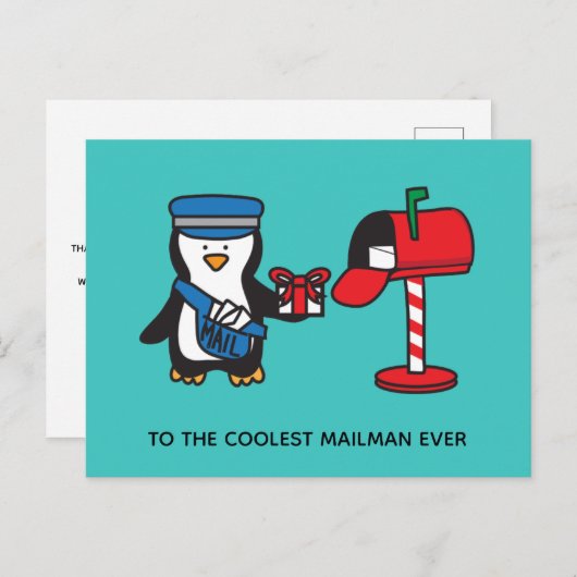 Carte Postale Christmas Holiday Mailman Mail Lady Potier (Devant / Derrière)