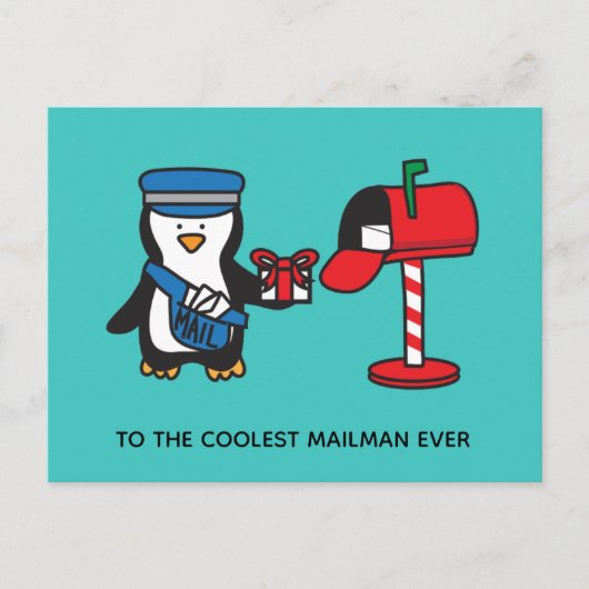 Carte Postale Christmas Holiday Mailman Mail Lady Potier (Devant)