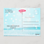 Carte Postale Christmas Holiday Sunshine Beach Scène Parapluie (Dos)