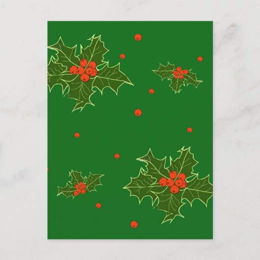 Carte Postale Christmas Holly (Devant)