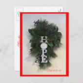 Carte postale Christmas Hope - personnaliser (Devant / Derrière)