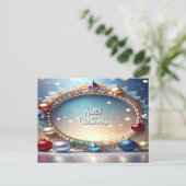 Carte Postale Christmas Jewel Frame Holiday Postcard (Debout devant)