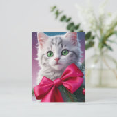 Carte Postale Christmas Kitten (Debout devant)