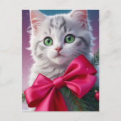 Carte Postale Christmas Kitten (Devant)