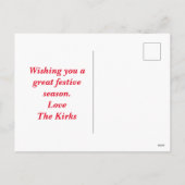 Carte postale Christmas Kitten Happy Holidays (Dos)