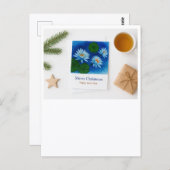 Carte Postale Christmas Lotus Postcard – Merry Christmas & Happy (Devant / Derrière)