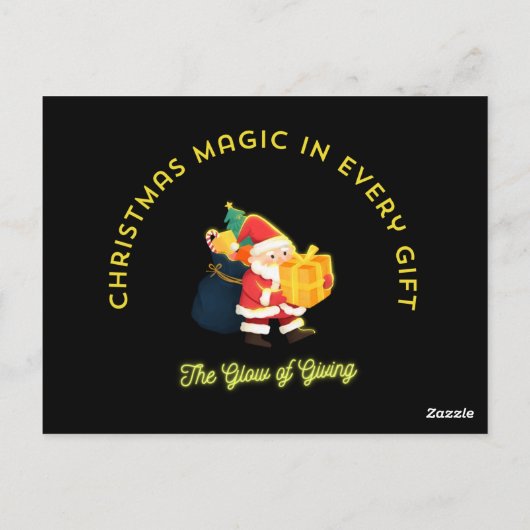 Carte Postale Christmas Magic in Every Gift (Dos)