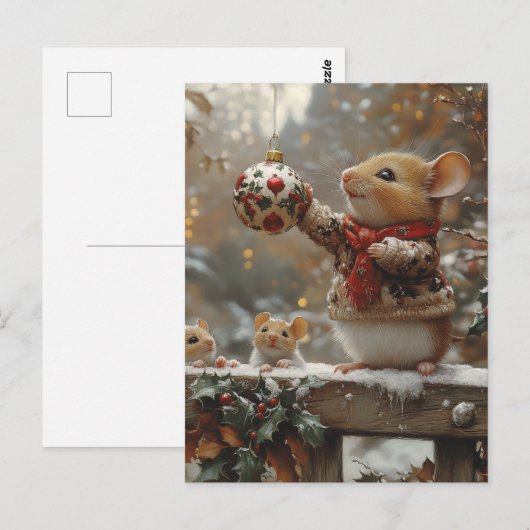 Carte Postale Christmas Mice (Devant / Derrière)