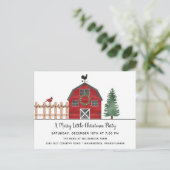 Carte Postale Christmas on the Farm Rustic Holiday Party Invite (Debout devant)