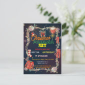 Carte Postale Christmas Pajama Party | Holiday Family Invite (Debout devant)