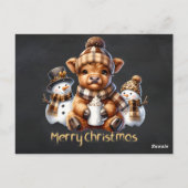 Carte Postale Christmas Pajama Party | Holiday Family Invite (Dos)