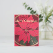 Carte Postale Christmas Poinsettia - Postcard (Debout devant)