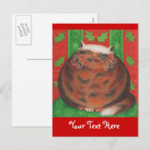 Carte postale Christmas Pud 'Your Text' (Devant / Derrière)