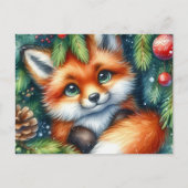 Carte postale Christmas Red Fox (Devant)