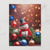 Carte Postale Christmas Snowman (Devant)
