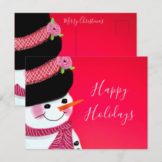 Carte postale Christmas Snowman (Devant / Derrière)