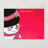 Carte postale Christmas Snowman (Dos)
