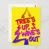 Carte Postale Christmas Tree Wine Lover (Devant / Derrière)