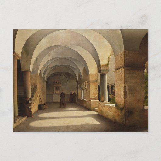 Carte Postale Christoffer Wilhelm Eckersberg - Les Cloîtres (Devant)