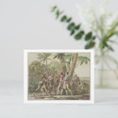 Carte Postale Christophe Colomb (1451-1506) avec Amérindiens (Debout devant)