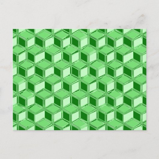 Carte Postale Chrome 3-d boîtes - vert émeraude (Devant)
