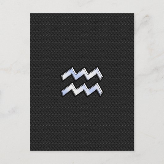 Carte Postale Chrome comme Aquarius Zodiac Symbole sur serpent (Devant)