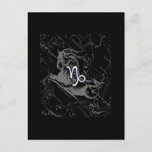 Carte Postale Chrome comme Capricorn Zodiac Connexion Hevelius (Devant)