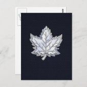 Carte Postale Chrome Comme Maple Leaf Fibres de carbone Impressi (Devant / Derrière)