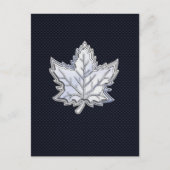Carte Postale Chrome Comme Maple Leaf Fibres de carbone Impressi (Devant)