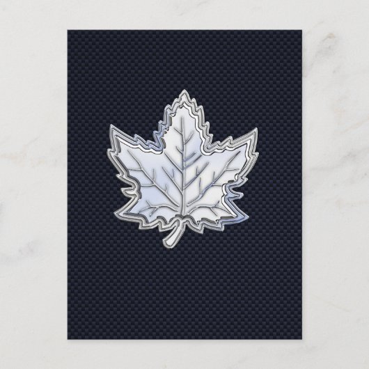 Carte Postale Chrome Comme Maple Leaf Fibres de carbone Impressi (Devant)