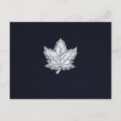 Carte Postale Chrome Comme Maple Leaf Fibres de carbone Impressi (Devant)